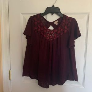 Maroon Blouse Aeropostale